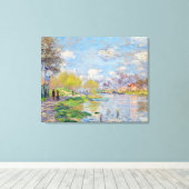 Claude Monet - Lente van de Seine Canvas Afdruk (Insitu (Houten vloer))