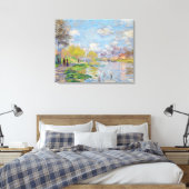 Claude Monet - Lente van de Seine Canvas Afdruk (Insitu (Slaapkamer))