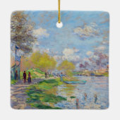 Claude Monet - Lente van de Seine Keramisch Ornament (Achterkant)