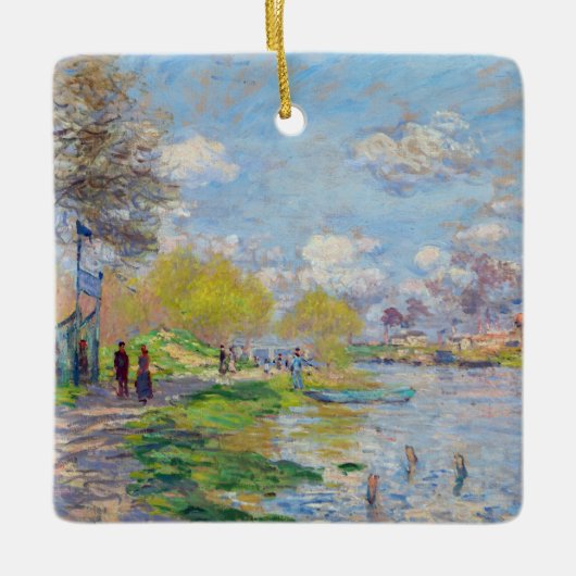 Claude Monet - Lente van de Seine Keramisch Ornament (Voorkant)