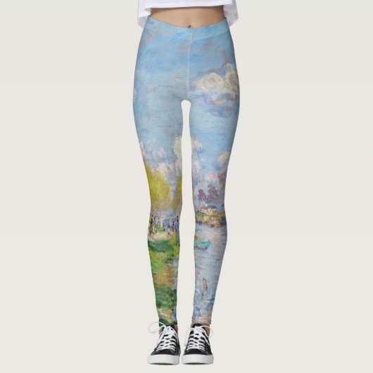 Claude Monet - Lente van de Seine Leggings (Voorkant)