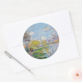 Claude Monet - Lente van de Seine Ronde Sticker (Envelop)