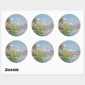 Claude Monet - Lente van de Seine Ronde Sticker (Vel)
