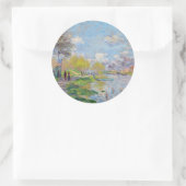Claude Monet - Lente van de Seine Ronde Sticker (Tas)