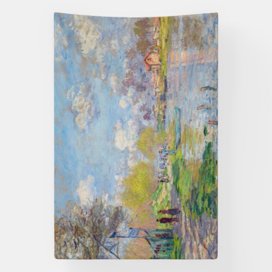 Claude Monet - Lente van de Seine Spandoek (Verticaal)