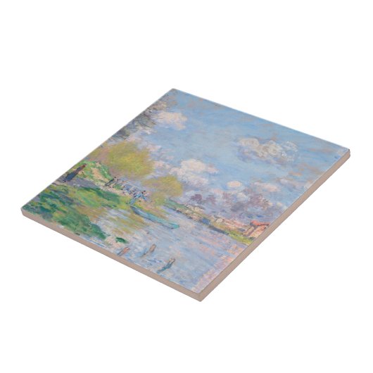 Claude Monet - Lente van de Seine Tegeltje (Zijkant)