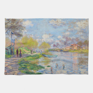 Claude Monet - Lente van de Seine Theedoek