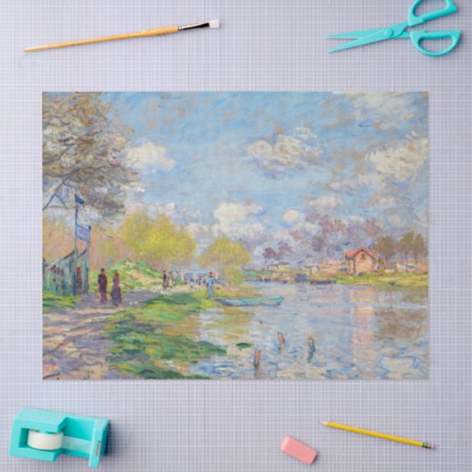 Claude Monet - Lente van de Seine Tissuepapier (Craft)
