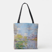 Claude Monet - Lente van de Seine Tote Bag (Achterkant)