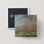 Claude Monet | Lente Vierkante Button 5,1 Cm (Voorkant /achterkant)