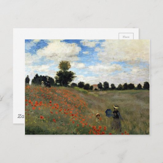 Claude Monet - Les Coquelicots Briefkaart (Voorkant / Achterkant)