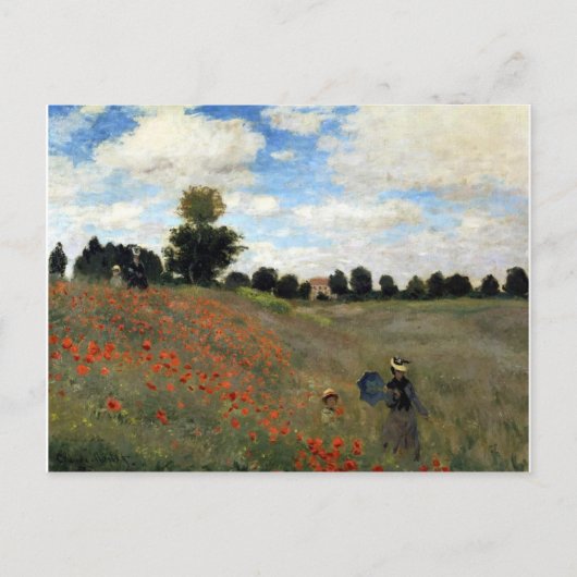 Claude Monet - Les Coquelicots Briefkaart (Voorkant)