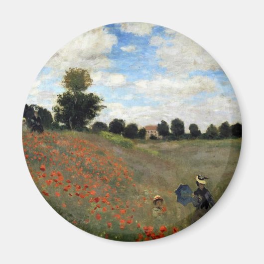 Claude Monet - Les Coquelicots Magneet (Voorkant)