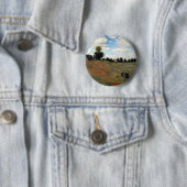 Claude Monet - Les Coquelicots Ronde Button 5,7 Cm (In situ)