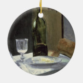 Claude Monet | Leven met flessen Keramisch Ornament (Achterkant)