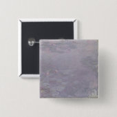 Claude Monet | Lichtgekleurde waterlio's Vierkante Button 5,1 Cm (Voorkant /achterkant)