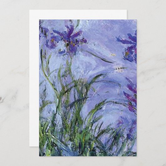 Claude Monet - Lila Irise Mauves 1917 Kaart (Voorkant / Achterkant)