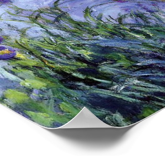 Claude Monet - Lila Irise Mauves 1917 Poster (Hoek)