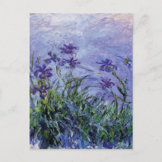 Claude Monet Lila Irises Briefkaart (Voorkant)