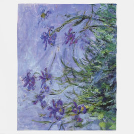 Claude Monet Lila Irises Fleece Deken