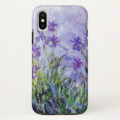Claude Monet Lila Irises  Floral Blue Case-Mate iPhone Case (Achterkant)
