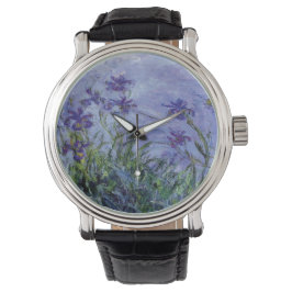 Claude Monet Lila Irises Horloge