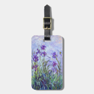 Claude Monet - Lila Irises / Iris Mauves Bagagelabel