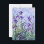 Claude Monet - Lila Irises / Iris Mauves Bedankkaart<br><div class="desc">Lila Irises / Iris Mauves - Claude Monet,  1914-1917</div>