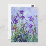 Claude Monet - Lila Irises / Iris Mauves Briefkaart<br><div class="desc">Lila Irises / Iris Mauves - Claude Monet,  1914-1917</div>