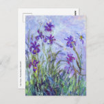 Claude Monet - Lila Irises / Iris Mauves Briefkaart<br><div class="desc">Lila Irises / Iris Mauves - Claude Monet,  1914-1917</div>