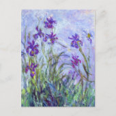 Claude Monet - Lila Irises / Iris Mauves Briefkaart (Voorkant)