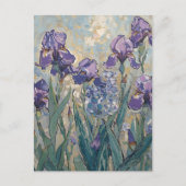 Claude Monet - Lila Irises / Iris Mauves Briefkaart (Voorkant)
