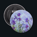 Claude Monet - Lila Irises / Iris Mauves Button Flesopener<br><div class="desc">Lila Irises / Iris Mauves - Claude Monet,  1914-1917</div>