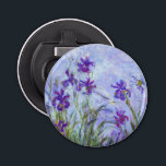 Claude Monet - Lila Irises / Iris Mauves Button Flesopener<br><div class="desc">Lila Irises / Iris Mauves - Claude Monet,  1914-1917</div>