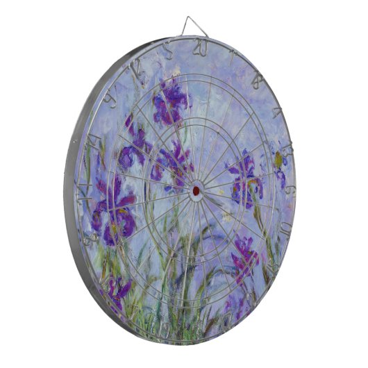 Claude Monet - Lila Irises / Iris Mauves Dartbord (Voorkant Links)