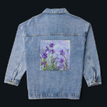 Claude Monet - Lila Irises / Iris Mauves Denim Jacket<br><div class="desc">Lila Irises / Iris Mauves - Claude Monet,  1914-1917</div>