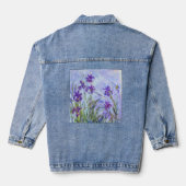 Claude Monet - Lila Irises / Iris Mauves Denim Jacket (Achterkant)