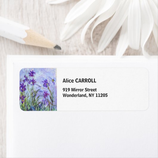 Claude Monet - Lila Irises / Iris Mauves Etiket (Insitu)