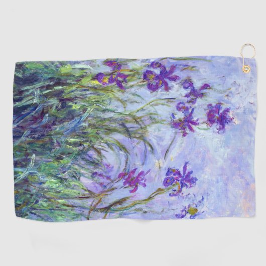 Claude Monet - Lila Irises / Iris Mauves Golfhanddoek (Horizontaal)