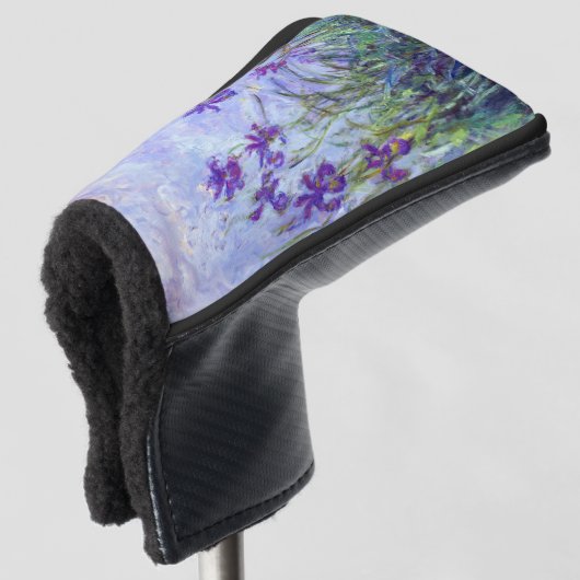 Claude Monet - Lila Irises / Iris Mauves Golfheadcover (3/4 voorkant)