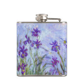 Claude Monet - Lila Irises / Iris Mauves Heupfles (Achterkant)