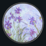 Claude Monet - Lila Irises / Iris Mauves Hockey Puck<br><div class="desc">Lila Irises / Iris Mauves - Claude Monet,  1914-1917</div>