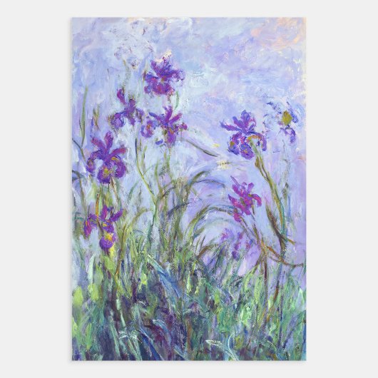 Claude Monet - Lila Irises / Iris Mauves Inpakpapier Vel