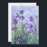 Claude Monet - Lila Irises / Iris Mauves Kaart<br><div class="desc">Lila Irises / Iris Mauves - Claude Monet,  1914-1917</div>
