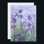 Claude Monet - Lila Irises / Iris Mauves Kaart<br><div class="desc">Lila Irises / Iris Mauves - Claude Monet,  1914-1917</div>