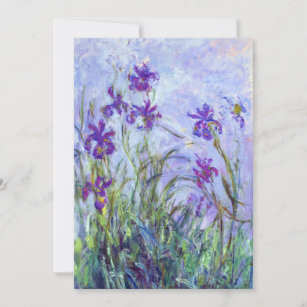 Claude Monet - Lila Irises / Iris Mauves Kaart