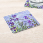 Claude Monet - Lila Irises / Iris Mauves Kartonnen Onderzetters (Schuin)