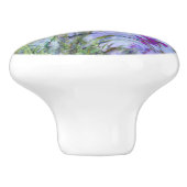 Claude Monet - Lila Irises / Iris Mauves Keramische Knop (Zijkant)