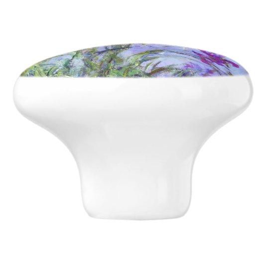 Claude Monet - Lila Irises / Iris Mauves Keramische Knop (Zijkant)