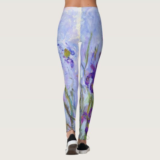 Claude Monet - Lila Irises / Iris Mauves Leggings (Achterkant)